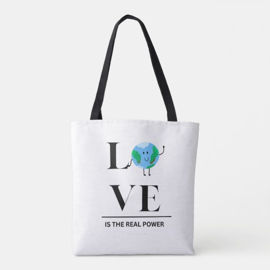 LIEBE IST DER ECHTE POWER TOTE BAG TASCHE (Rückseite)