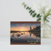 Liebe ist der Fluss des Lebens auf der Welt. Postkarte (Stehend Vorderseite)