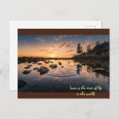 Liebe ist der Fluss des Lebens auf der Welt. Postkarte (Vorne/Hinten)