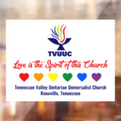 Liebe ist der Geist - Rainbow Hearts Fensteraufkleber (Blatt 2)