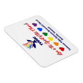 Liebe ist der Geist - Rainbow Hearts Magnet (Rechte Seite)