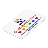 Liebe ist der Geist - Rainbow Hearts Magnet (Linke Seite)