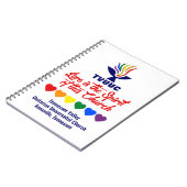 Liebe ist der Geist - Rainbow Hearts Notizblock (Linke Seite)