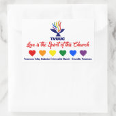 Liebe ist der Geist - Rainbow Hearts Rechteckiger Aufkleber (Tasche)