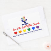 Liebe ist der Geist - Rainbow Hearts Rechteckiger Aufkleber (Umschlag)