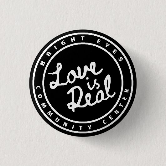Liebe ist der Knopf "Real Circle"-Logo Button (Vorderseite)