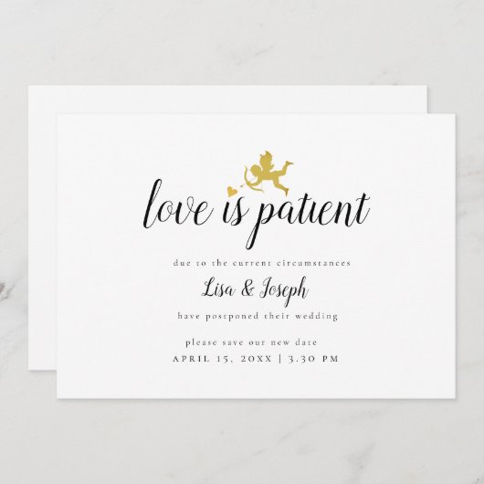 Liebe ist der Patientenwechsel das Datum der Verzö Save The Date (Vorne/Hinten)