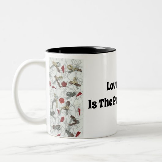 Liebe......ist der Power all dessen Zweifarbige Tasse (Links)