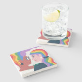 Liebe ist der Valentinstag der Liebe Steinuntersetzer (Seitenansicht)