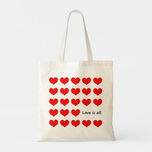 Liebe ist die "All Heart Pattern Tote Bag" Tragetasche (Rückseite)