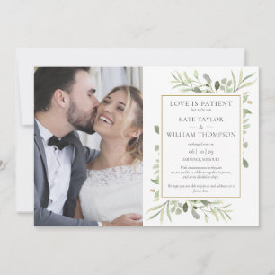 Liebe ist die Ankündigung einer Hochzeit für Patie