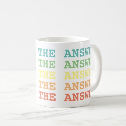 Liebe ist die Antwort Kaffeetasse (VorderseiteRechts)