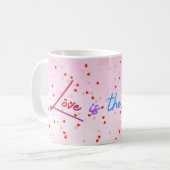 Liebe ist die Antwort Kaffeetasse (Vorderseite Links)