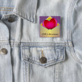 "LIEBE ist die Antwort" niedlicher Button (Beispiel)