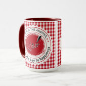 Liebe ist die Antwort. Tasse (Vorderseite Links)