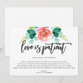 Liebe ist die Aufschiebung von geduldigen Hochzeit Ankündigung (Vorne/Hinten)