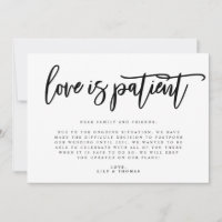 Liebe ist die Aufschiebung von geduldigen Hochzeit