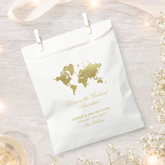 Liebe ist die Beste Adventure Gold Map Hochzeit Geschenktütchen (Ausgeschnitten)