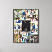 Liebe ist die Beste Adventure Wedding Foto Collage Leinwanddruck (Vorderseite)