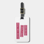 Liebe ist die Beste Rache Gepäckanhänger (Vorderseite vertikal)