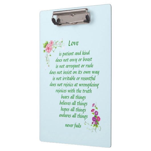 Liebe ist die Beste - Zwischenablage Klemmbrett (Links)