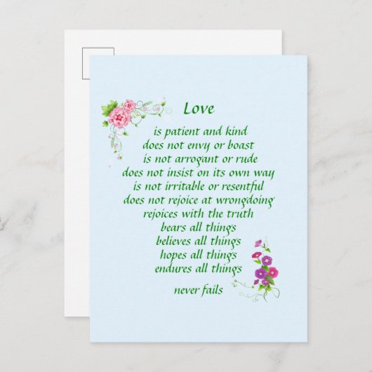 Liebe ist die bestste Postkarte (Vorne/Hinten)