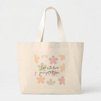 Liebe Ist Die Blume Zitat-Tasche - Ästhetik Jumbo Stoffbeutel