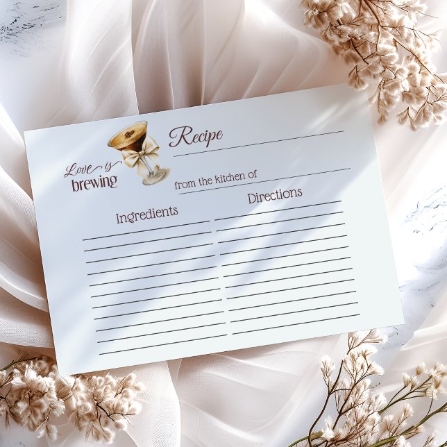 Liebe ist die Brewing Bow Brautparty Rezept Card (Von Creator hochgeladen)