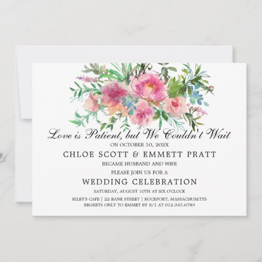 Liebe ist die Einladung zur Patientenhochzeit (Vorderseite)