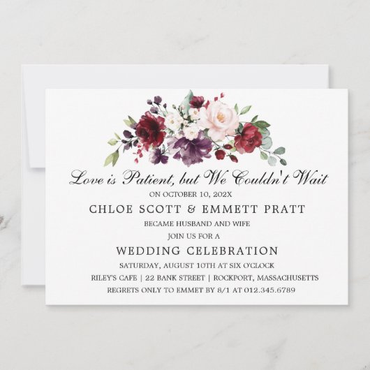 Liebe ist die Einladung zur Patientenhochzeit (Vorderseite)