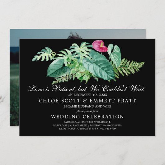 Liebe ist die Einladung zur Patientenhochzeit (Vorne/Hinten)