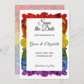 Liebe ist die florale Liebe Save the Date Karte (Vorne/Hinten)
