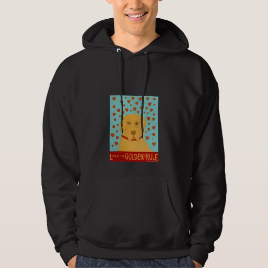 Liebe ist die Goldens-Regel - Stephen Huneck Hoodie (Vorderseite)