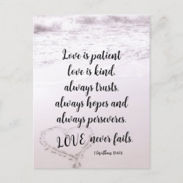 Liebe ist die Hochzeit von Patient Bible Verse Oce Postkarte