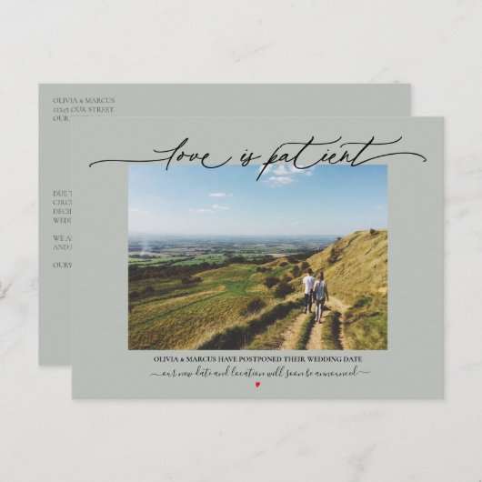 Liebe ist die Hochzeitssage für Patient Postkarte (Vorne/Hinten)