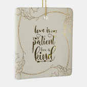 Liebe ist die Liebe des Patienten ist Gold Frame Keramikornament (Rechts)