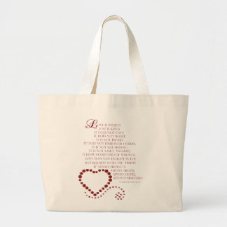Liebe ist die Liebe des Patienten ist Typ 1 Korint Jumbo Stoffbeutel