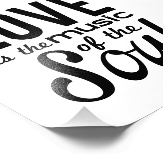 Liebe ist die Musik des Souls Fotodruck (Ecke)