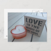 Liebe ist die Musik des Souls, oder? Postkarte (Vorne/Hinten)