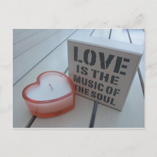 Liebe ist die Musik des Souls, oder? Postkarte (Vorderseite)