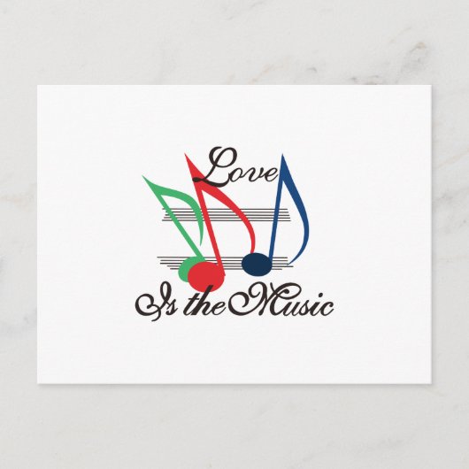 Liebe ist die Musik Postkarte (Vorderseite)