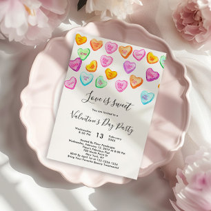 Liebe ist die Party Einladung des süßen Valentinst