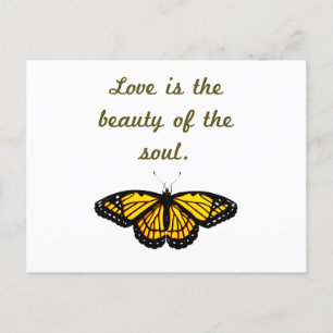 Liebe ist die Schönheit des Souls Postkarte