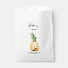 Liebe ist die süße Tropische Ananas Hochzeit Geschenktütchen