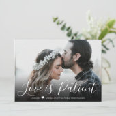 Liebe ist die verspätete Hochzeitsankündigung Einladung (Stehend Vorderseite)