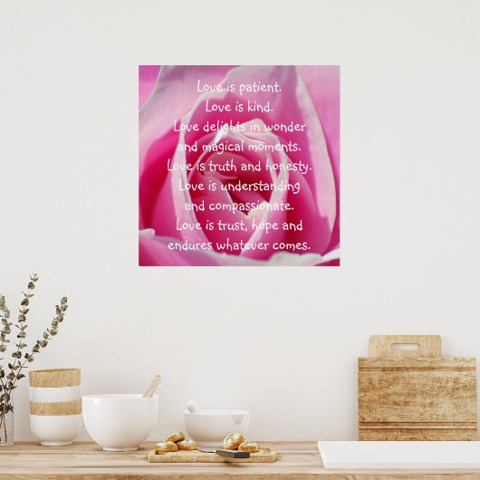 Liebe ist du poster (Küche)