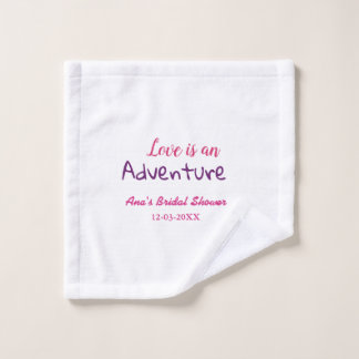 LIEBE IST EIN ABENTEUER ROSA LILA HOCHZEITSPAQUA P WASCHLAPPEN
