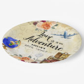 Liebe ist ein Adventure-Brautparty Pappteller (Schrägansicht)