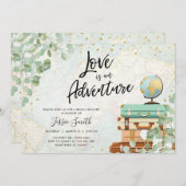 Liebe ist ein Adventure Eukalyptus Brautparty Einladung (Vorne/Hinten)