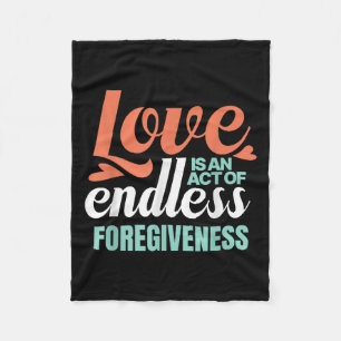 Liebe ist ein Akt endloser Verzeihungsphilosophie Fleecedecke
